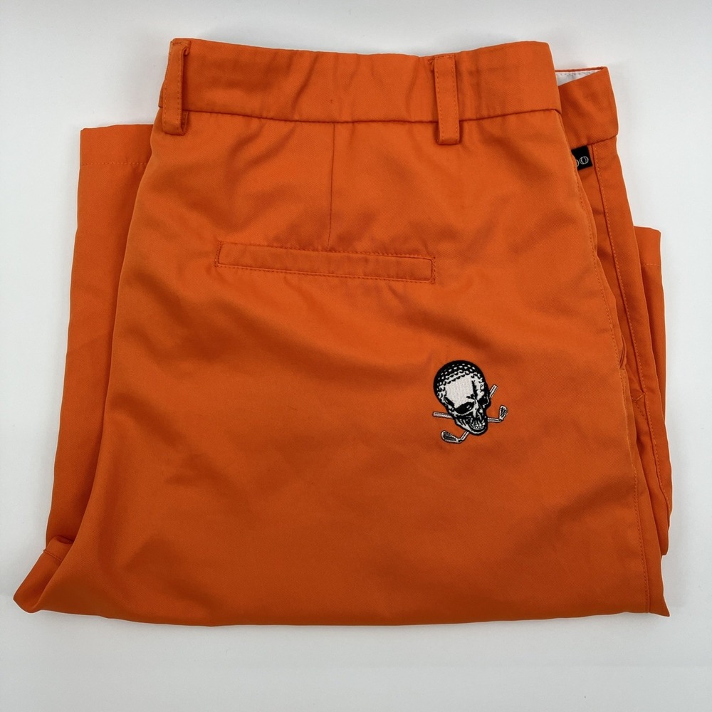 Tattoo Golf Size 40 Men's Shorts Orange OB Cool Stretch Athletic Performance